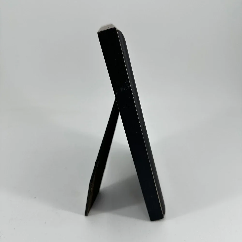 Classic Matte Black Wooden 4x6 Picture Frame Tabletop Easel Back